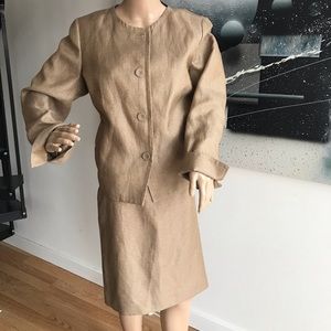 Talbots linen skirt suit size 16